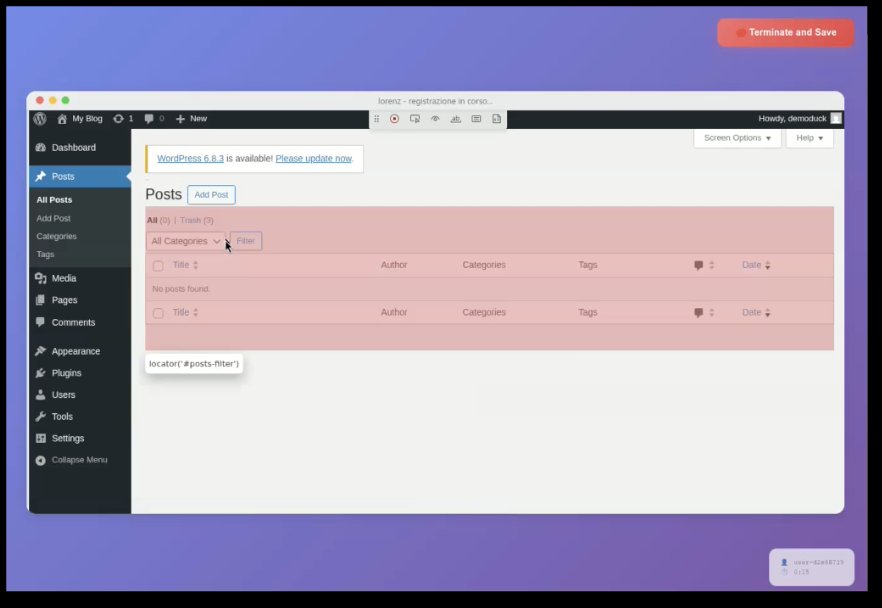 Step 1: User performs the task while Lorenz records the workflow